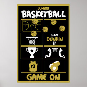 Junior Basketball Spieler Poster