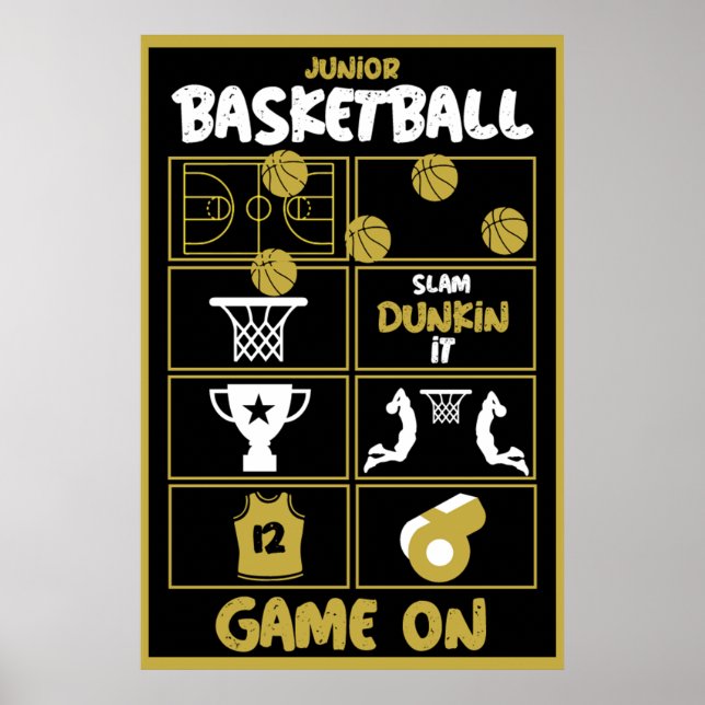 Junior Basketball Spieler Poster (Vorne)