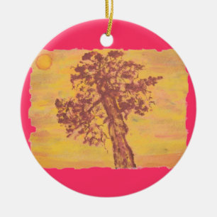 Junior-Baum-Sonnenuntergang Keramikornament