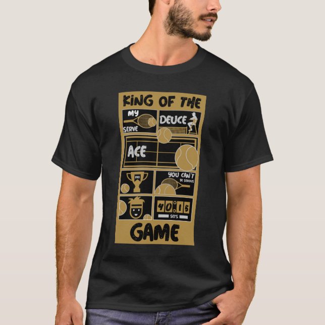 Junior Boys Tennis King of the Game T - Shirt (Vorderseite)