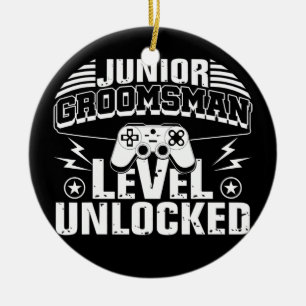 Junior Brautführer Gaming Videospieler Hochzeit Keramik Ornament