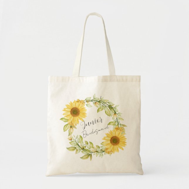 Junior-Brautjungfer Sonnenblume Tragetasche (Vorne)