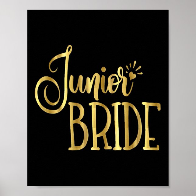 Junior Bride Wedding Party Groom Kids Poster (Vorne)