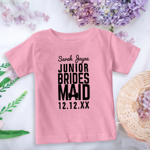 Junior Bridesmaid Brautparty Individuelle Name T - Baby T-shirt