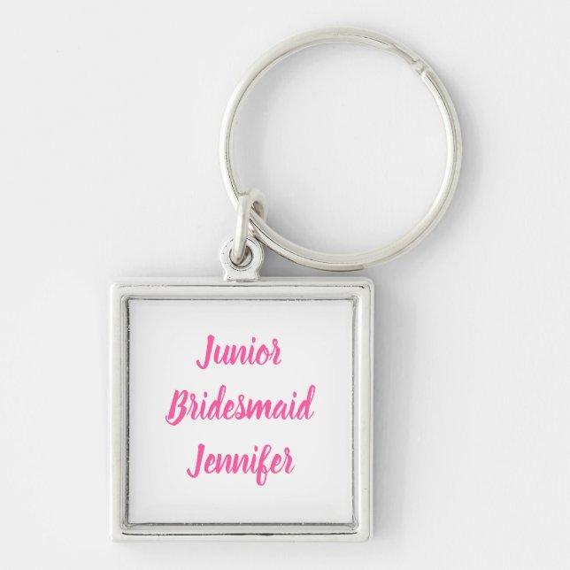 Junior Bridesmaid Geschenke Individuelle Name Gesc Schlüsselanhänger (Vorne)