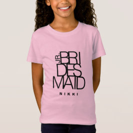 Junior Bridesmaid in schwarzer Typografie, Hochzei T-Shirt