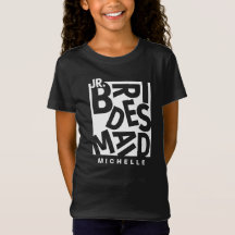 Junior Bridesmaid in weißer Typografie, Hochzeit