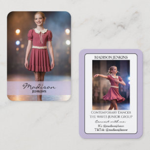 Junior Dance Autogramm-Handelskarte Violette Karte