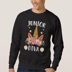 Junior Diva Erster Schultag einzigartig magisch Sweatshirt