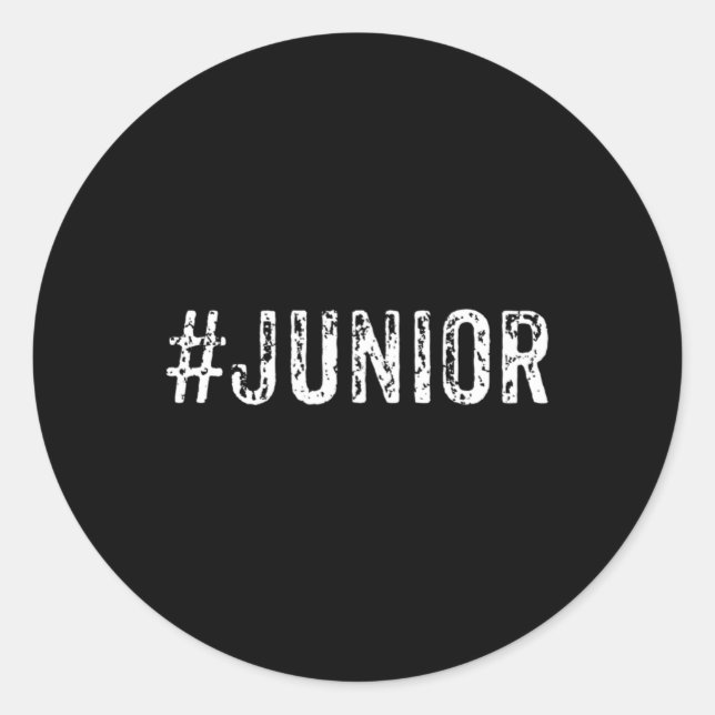 Junior Elfte Student oder Lehrer Trendy Gi Runder Aufkleber (Vorderseite)