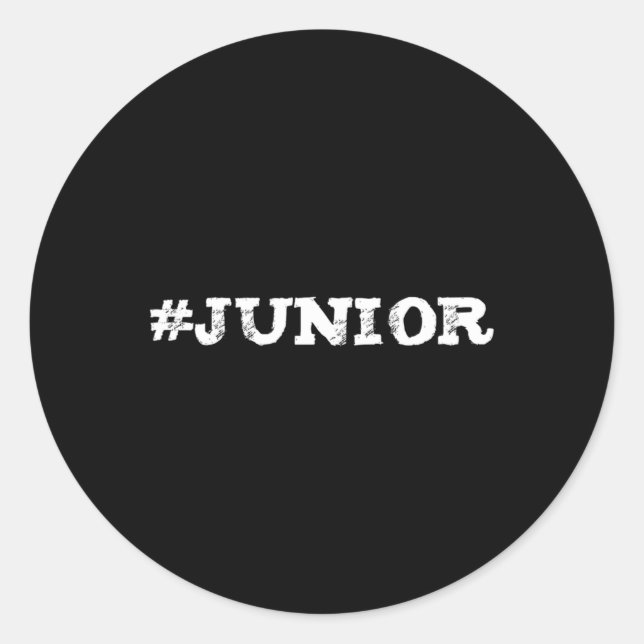 Junior Elfte Student oder Lehrer Trendy Gi Runder Aufkleber (Vorderseite)