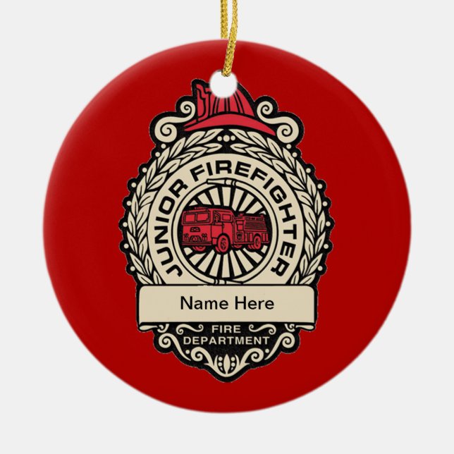 Junior Firefighter-Abzeichen Keramikornament (Vorne)