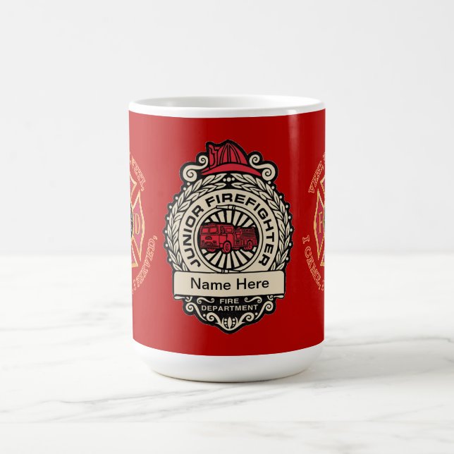 Junior Firefighter - Kundenspezifisch Kaffeetasse (Mittel)