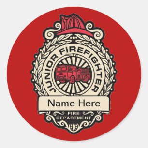 Junior Firefighter's Abzeichen Custom Sticker