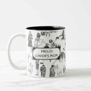 JUNIOR Handlers Dog Schwarze Toile anzeigen Zweifarbige Tasse