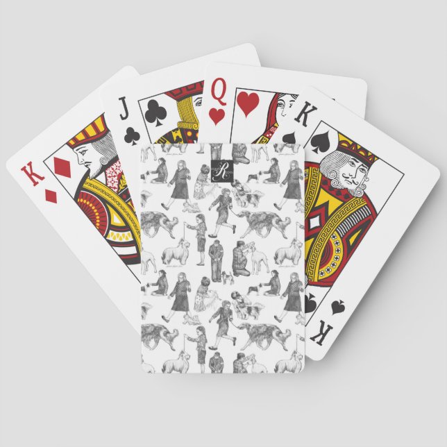 JUNIOR Handlers Hund klassische Spielkarten anzeig (Rückseite)