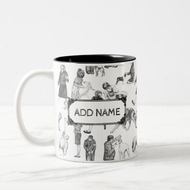 JUNIOR Handlers Hund Schwarzen Film mit Individuel Zweifarbige Tasse (Links)