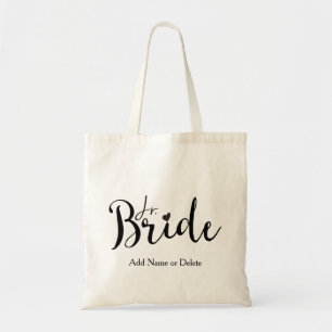 Junior Jr. Brautjungfer Tote Budget Canvas-Tasche Tragetasche