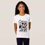Junior Jr. Bridesmaid, Hochzeitsfeier T-Shirt<br><div class="desc">Moderne Hochzeit Junior Jr. Bridesmaid Shirt,  schwarze Typografie T - Shirt. Ein perfektes Geschenk für Ihre Hochzeitsfeier-Mitglieder.</div>