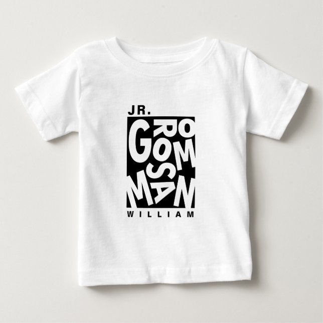 Junior Jr. Trauzeuge, Hochzeitsfeier Baby T-shirt (Vorderseite)