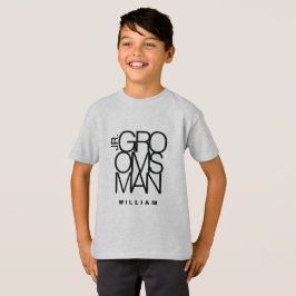 Junior Jr. Trauzeuge in schwarzer Typografie, Hoch T-Shirt