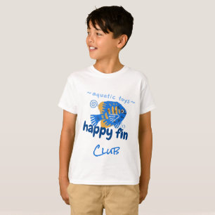 Junior League Blue Happy Fin Illustration T - Shir T-Shirt