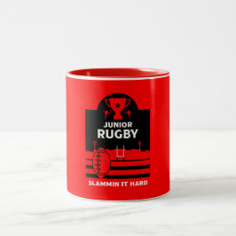 Junior Rugby Players T - Shirt Zweifarbige Tasse