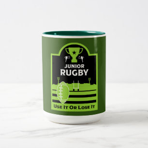 Junior Rugby Players Zweifarbige Tasse