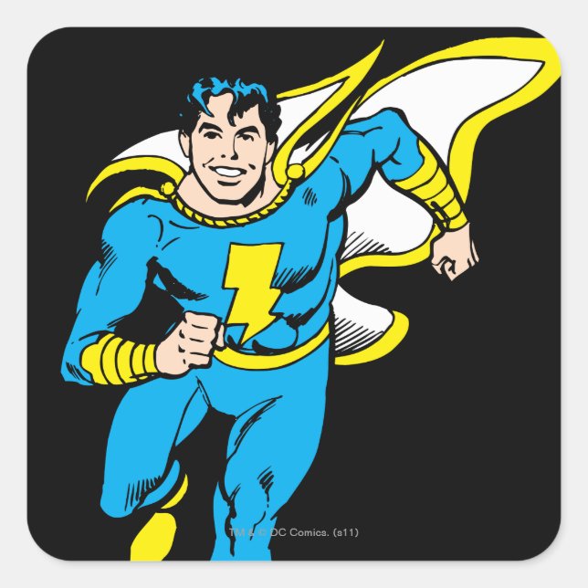 Junior Running Quadratischer Aufkleber (Vorderseite)