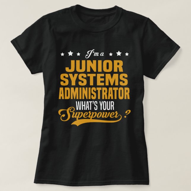 Junior Systems Administrator T-Shirt (Design vorne)