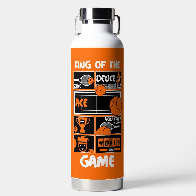 Junior Teen Tennis Player T - Shirt Trinkflasche (Vorderseite)