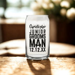 Junior Trauzeuge Gastgeschenk Hochzeit kann Glass Dosenglas<br><div class="desc">Leckerei Ihres Junior-Trauzeuge zu seiner ganz eigenen kann Glas geformt. Fügen Sie einfach seinen Namen und Ihr Hochzeitstag hinzu. Macht ihm ein hübsches Geschenk für einen Vorschlag</div>