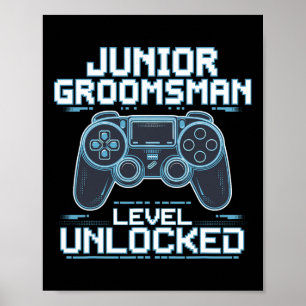 Junior Trauzeuge Level freigeschaltet Hochzeitsges Poster