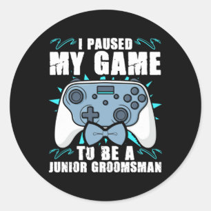 Junior Trauzeuge Video Gamer Junior Trauzeugen Pau Runder Aufkleber