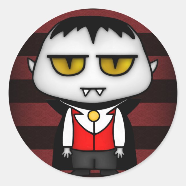 Junior Vampire Runder Aufkleber (Vorderseite)