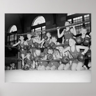 Juniorboxing, 1939. Vintages Foto Poster