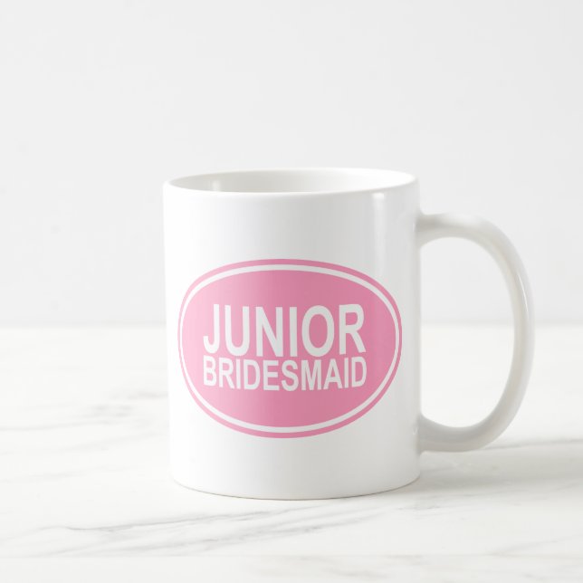 Juniorbrautjungfer, die ovales Rosa Wedding ist Tasse (Rechts)