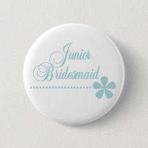 Juniorbrautjungfern-aquamarine Eleganz Button