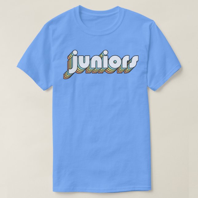 Juniors Retro Rainbow Typografie Faded Style T-Shirt (Design vorne)