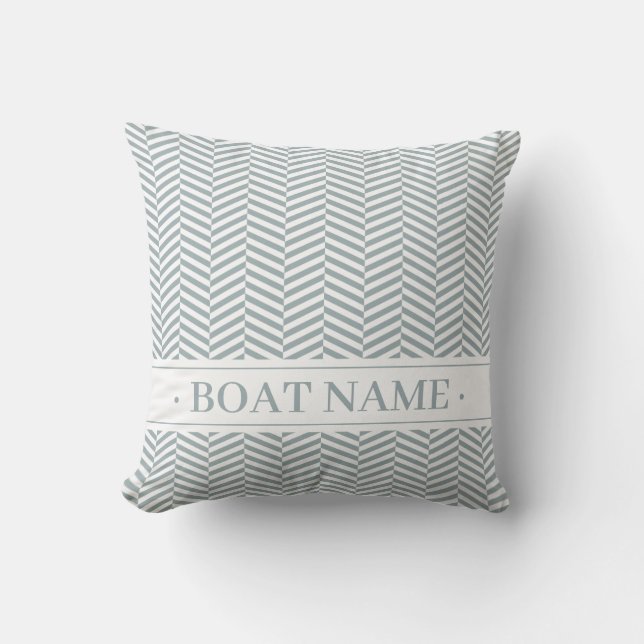 Juniper Geometric Herringbone Pattern. Name des Bo Kissen (Vorderseite)