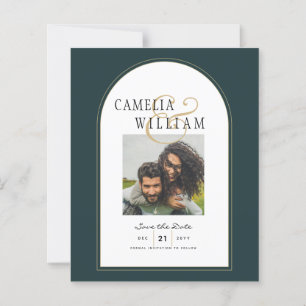 Juniper Green Gold Moderne Hochzeit INVITE QR Code