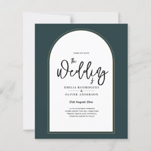 Juniper Green Gold Moderne Hochzeit INVITE QR Code