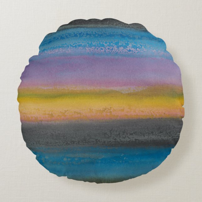 Juniper Mist I Rundes Kissen (Vorderseite)