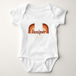 Juniper Name Outfit Boho Hippie Rainbow Neutral Baby Strampler