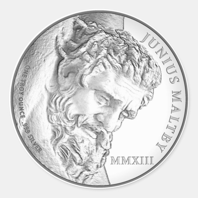 Junius Maltby Channel Runder Aufkleber (Vorderseite)