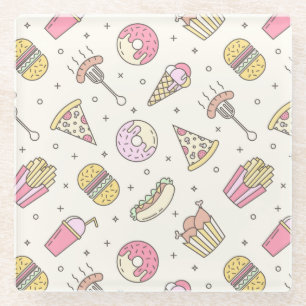 Junk Food Glasuntersetzer