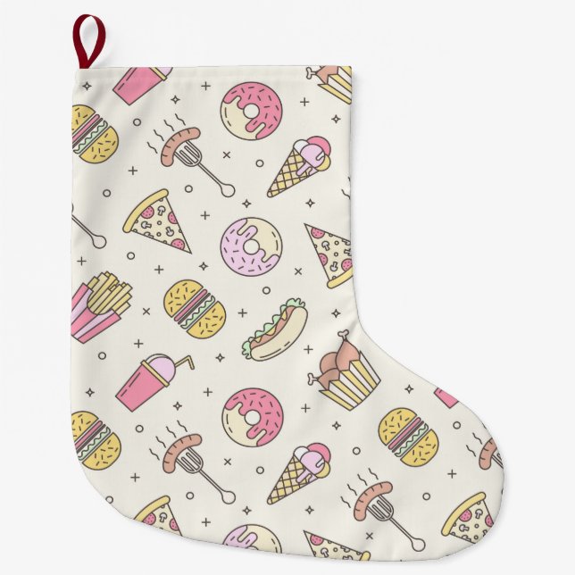 Junk Food Großer Weihnachtsstrumpf (Vorderseite)