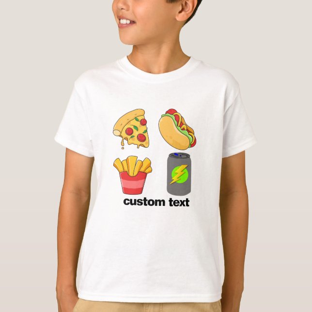Junk Food Lovers Club Kid's Fast Food Tshirt (Vorderseite)