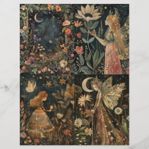 Junk Journal Cover Forest Fairies