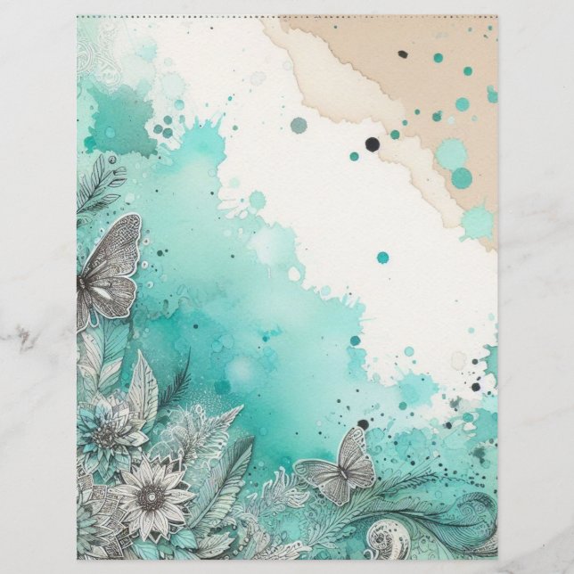 Junk Journal ephemere Vintages Scrapbook-Papier (Vorderseite)